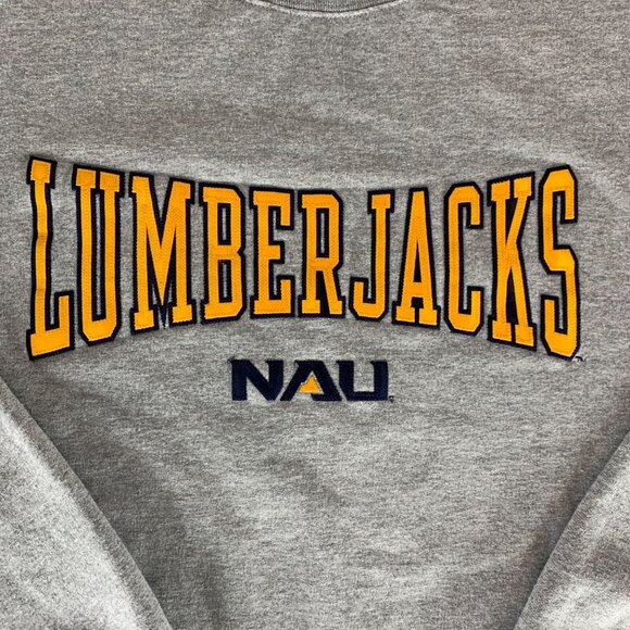 Northern Arizona Lumberjacks NCAA Gray Champion Stitched Sweatshirt Mens XL - Picture 2 of 6
